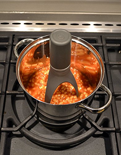 Uutensil Stirr - The Unique Automatic Pan Stirrer - Longer Nylon Legs, Grey