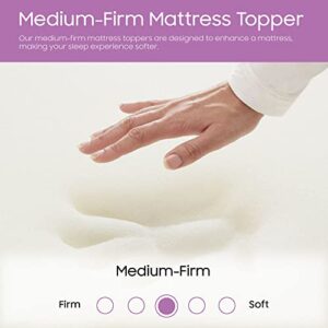 Continental Mattress 1-inch Mattress Topper for Back Pain Relief | Comfortable Bed Toppers for Mattresses with Orthopedic Benefits, Provides Accurate Balance Support for Body, Twin, White