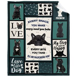 french bulldog throw blanket - ​super soft flannel fleece blanket for gifts,bedding quilt home decor for couch sofa bed all season 30"x40" for toddlers pets