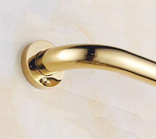 CRODY Bath Wall Attachment Handrails Grab Bar Rails Brass Shower Non-Slip Grab Bar,Wall Mounted Towel Rack Handrail, Bathtub Bathroom Safety Support Rail,Elderly Disabled Pregnant Women Polished Handl