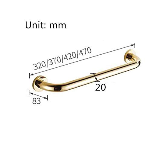 CRODY Bath Wall Attachment Handrails Grab Bar Rails Brass Shower Non-Slip Grab Bar,Wall Mounted Towel Rack Handrail, Bathtub Bathroom Safety Support Rail,Elderly Disabled Pregnant Women Polished Handl