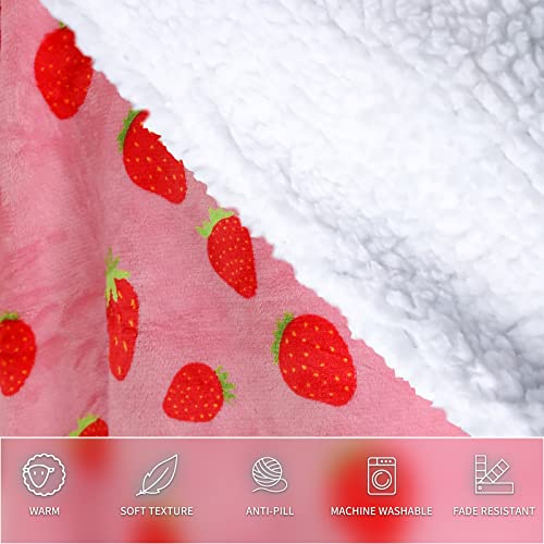 Blanket Hoodie Oversized Hoodie Oversized Blanket Hoodie,Premium Sherpa Fleece Oversized Hoodie Blanket Sweater Jacket with Giant Pocket,Super Cozy and Big Strawberry Blanket Hoodie for Women & Men