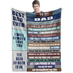 oreslen fathers day blanket gift,gifts for dad, dad birthday gift, to my dad blanket, dad birthday gift from daughter, best dad gift ideas throw blanket 60"x50"