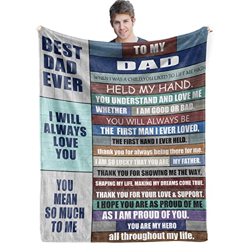 Oreslen Fathers Day Blanket Gift,Gifts for Dad, Dad Birthday Gift, to My Dad Blanket, Dad Birthday Gift from Daughter, Best Dad Gift Ideas Throw Blanket 60"x50"