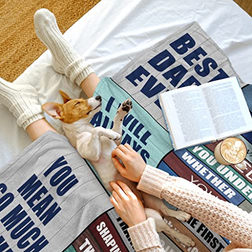 Oreslen Fathers Day Blanket Gift,Gifts for Dad, Dad Birthday Gift, to My Dad Blanket, Dad Birthday Gift from Daughter, Best Dad Gift Ideas Throw Blanket 60"x50"