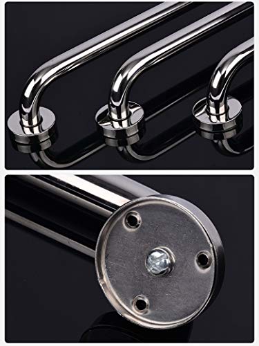 CRODY Bath Wall Attachment Handrails Grab Bar Rails Bathroom Chrome Stainless Steel Antislip Grab Bar, Brushed Nickel Polished Finished Wall Mounted Support Handrail, Shower Towel Rack Safety Railing/