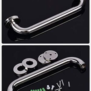 CRODY Bath Wall Attachment Handrails Grab Bar Rails Bathroom Chrome Stainless Steel Antislip Grab Bar, Brushed Nickel Polished Finished Wall Mounted Support Handrail, Shower Towel Rack Safety Railing/