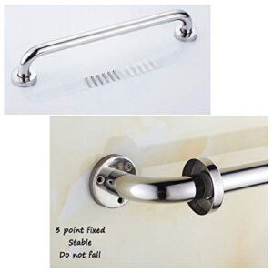 CRODY Bath Wall Attachment Handrails Grab Bar Rails Stainless Steel Grab Bar for Toilet Bathroom, Shower Polishing Safety Support Rails Bathtub Wall Mounted Straight Towel Rack Elderly Disabled Bathin