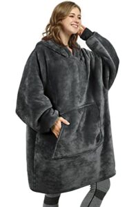 catalonia oversized wearable blanket hoodie sweatshirt, comfortable sherpa lounging pullover for adults men women teenagers wife girlfriend gift