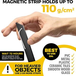 Adhesive Magnetic Strip for Knives Kitchen with Multipurpose Use as Knife Holder, Knife Rack, Knife Magnetic Strip, Knives Bar, Kitchen Utensil Holder, Tool Holder for Garage and Kitchen Organizer