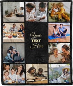 taka deal customized photo blanket - collage blanket with text. make your own fleece throw blanket. gift for valentine, anniversary & birthday. (photo blanket 28, 60"x80")