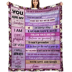 oralby granddaughter gifts from grandma,granddaughter blanket,gifts for granddaughter,granddaughter gifts for birthday graduation gifts for granddaughter throw blanket from nana 50” x60