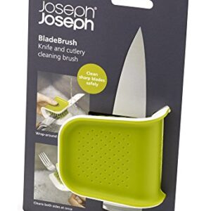 Joseph Joseph BladeBrush Knife and Cutlery Cleaner Brush Bristle Scrub Kitchen Washing Non-Slip, One Size, Green