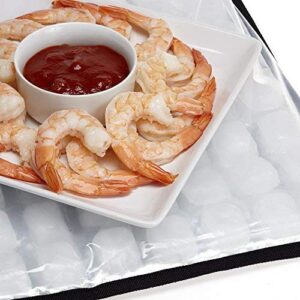 FlexiFreeze Party Mat Chiller - Food Cooling Buffet Cooler for Cold Serving Black (19" x 15")