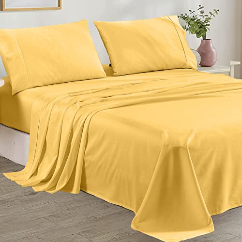 Royal Trazers 600 Thread Count RV Sheet Sets 36X75 Cot Bed Size Golden Solid Egyptian Cotton Soft and Smooth Bed Sheets for Campers, RV Bunk and Truck Sleeper with 6 inch deep Pocket