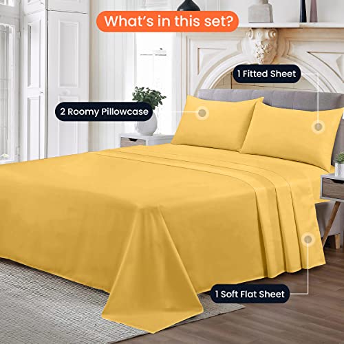 Royal Trazers 600 Thread Count RV Sheet Sets 36X75 Cot Bed Size Golden Solid Egyptian Cotton Soft and Smooth Bed Sheets for Campers, RV Bunk and Truck Sleeper with 6 inch deep Pocket