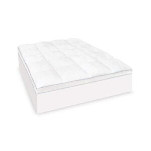 charisma luxury - colchón de espuma viscoelástica de 3,5 pulgadas y fibra de gel, color blanco