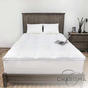 Charisma Luxury - Colchón de espuma viscoelástica de 3,5 pulgadas y fibra de gel, color blanco