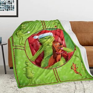 funny cartoon throw blanket super soft christmas blanket for home bed sofa picnic christmas-002 50"x40"