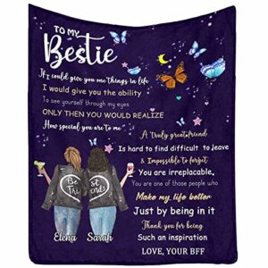 interestprint personalized blanket to my bestie, i would give you the ability to see yourself through my syes blanket throws for bed