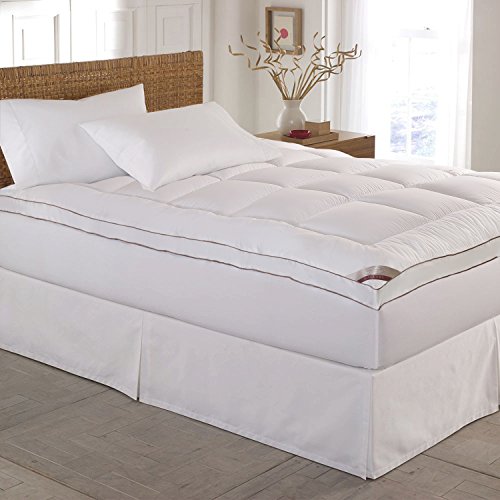 kathy ireland 2'' Thick Cotton Fiber Mattress Pad (Topper) - with 16'' Stretchable Pocket, Full, White