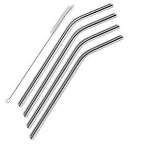 sipwell extra long stainless steel drinking straws set of 4, straws for 30 oz tumbler and 20 0z tumbler, fits simple modern tumbler | fits all yeti sic simple modern tumblers, cleaning brush included.