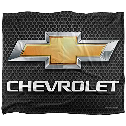 Chevy Blanket, 50"x60" Chrome Bowtie Silky Touch Super Soft Throw Blanket