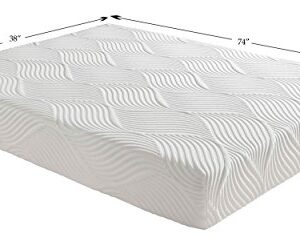 Lexicon Nocturne 10" Gel Infused Memory Foam Mattress, Twin, White