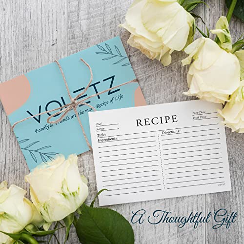 4x6 Recipe Cards Double Sided, 50 Count Recipe Cards 4x6 Inches Double Sided, Thick Cardstock 4x6 Recipe Card for bridal shower Fits in recipe box, card binder gifts for wedding housewarming gifts