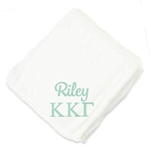 go greek chic customized kappa kappa gamma embroidered throw blanket