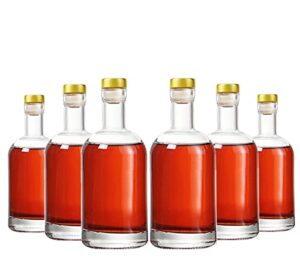 kaachli clear glass bottles 12 oz - 375ml [pack of 6] for wine beverages drinks oil vinegar kombucha beer water soda with cork stopper airtight lid