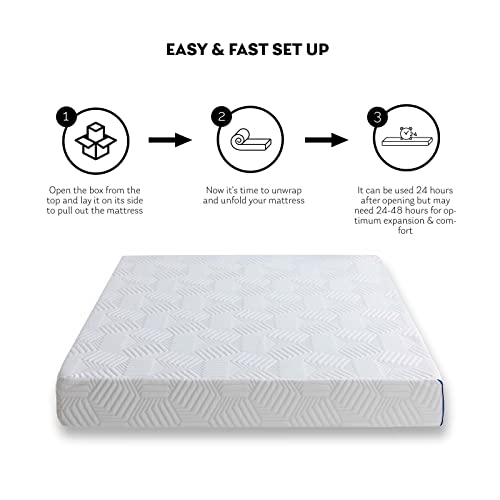 Twin Mattress, 12 inch Gel Memory Foam Green Tea Infused Mattress for a Cool Sleep & Pressure Relief, Tight Top Mattress, Medium Firm Feel with Motion Isolating, CertiPUR-US Certified (Twin)