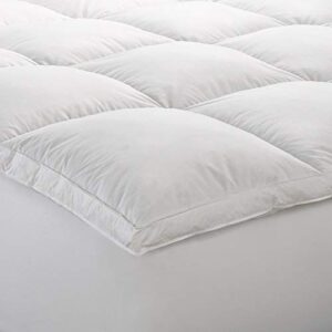 Ella Jayne Hotel Collection Luxury 2" Loft White Down Plush Feather Mattress Topper, Queen