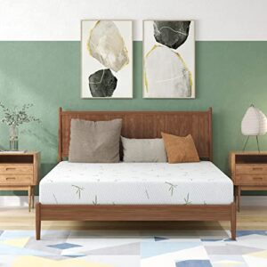 wood-it queen mattresses, 6 inch mattress queen size memory foam bed in a box cooling gel medium firm
