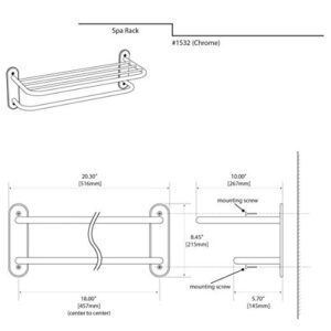 Gatco 1532 18-Inch L Towel Shelf, Chrome