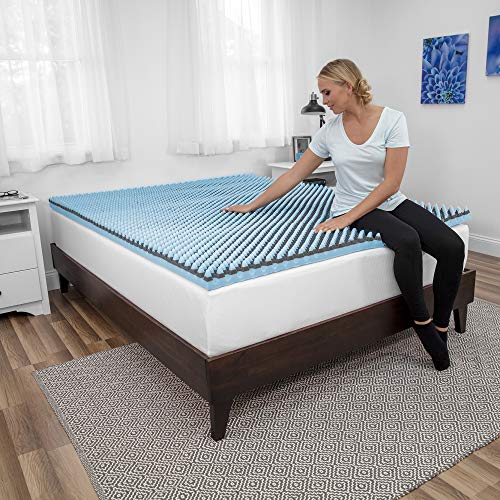 Sensorwell Charcoal 2.5-Inch Hybrid Memory Foam Mattress Topper - Full