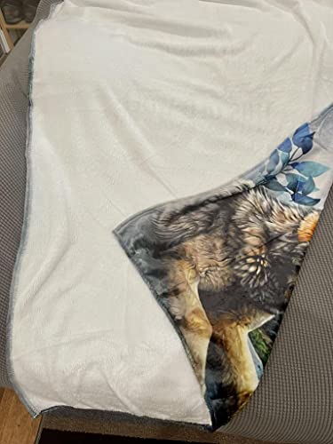 yuboo to My Son‘s Gifts from Mom Blanket,Sublimation Fleece Wolf Blanket Throw for Sofa Couch Bed Decor,60''x50'' for Teens Kids and Adults