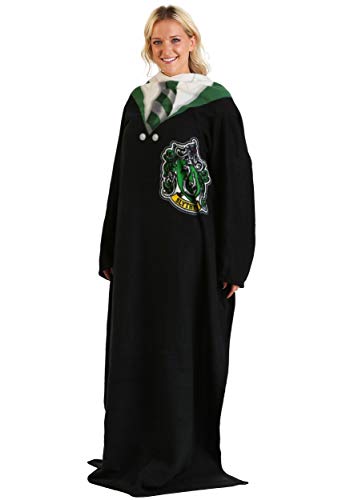 Northwest Comfy Throw Blanket with Sleeves, 48 x 71 Inches, Slytherin Rules