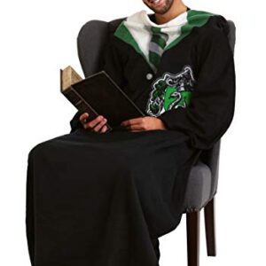 Northwest Comfy Throw Blanket with Sleeves, 48 x 71 Inches, Slytherin Rules