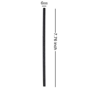 100 Black Biodegradable Paper Straws co-Friendly Biodegradable Drinking Straws Bulk for Party Supplies, Bridal/Baby Shower, Birthday, Mixed Drinks, Weddings, Restaurant, Food Service, Drink Stirrer