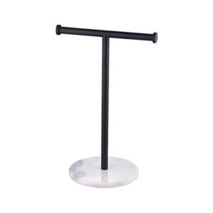 Yajuyi Bath Towel Stand Hand Towel Hanger Towel Bar Rack Towel Organizer Rack for Bathroom , Black