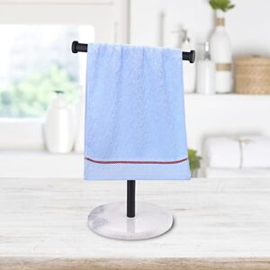 Yajuyi Bath Towel Stand Hand Towel Hanger Towel Bar Rack Towel Organizer Rack for Bathroom , Black