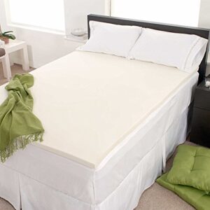 foamrush 1" thick mini crib size memory foam pad mattress topper made in usa (1" x 24" x 38")