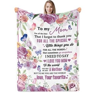 gifts for mom blanket, best mom ever gifts, birthday gifts for mom throw blanket, i love you mom gifts, unique mom gift,mom birthday gifts from daughter/son soft throw blanket 40" x 50"