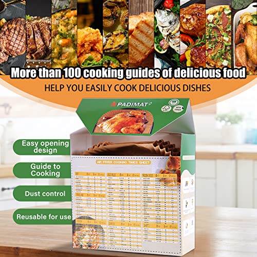 Air Fryer Disposable Paper Liners, 120 Pcs Square Parchment Cooking Non-Stick Liner for Airfryer, Microwave Oven, Frying Pan, 6.3 Inch Oil-proof Air Fryers Filters Sheet for 2 3 4 4.5 Qt Baking Basket