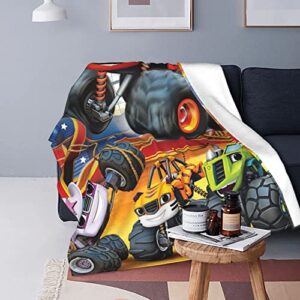 Monster Car Design Blanket Monster Printed Blanket 50x60 Winter Ultra-Soft Micro Warm Bedroom Flannel Throw Blankets Best Birthday…