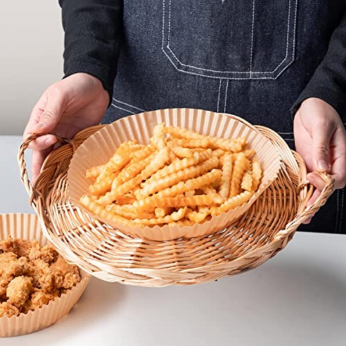 50 PCS Air Fryer Non-stick Disposable Paper Liner, Baking Paper for Air Fryer Oil-proof, Water-proof, Parchment for Baking Roasting Microwave