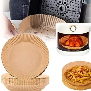 50 PCS Air Fryer Non-stick Disposable Paper Liner, Baking Paper for Air Fryer Oil-proof, Water-proof, Parchment for Baking Roasting Microwave