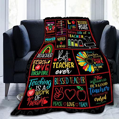 COTIMO Teacher Gifts for Women Men Blanket Gift for Teacher Blanket Throws for Teacher's Day Birthday Christmas Thanksgiving 50" x60''