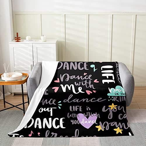 Hippie Graffiti Fleece Throw Blanket,Dance Life All Season Bed Blanket Hip Hop Street Culture Flannel Fuzzy Blanket for Bed Sofa Couch,Bedroom Decor Plush Blanket Baby 40"x50"